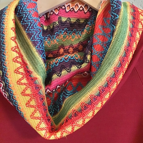 Sun & Moon rainbow cowl neckline sweater - Picture 4 of 6
